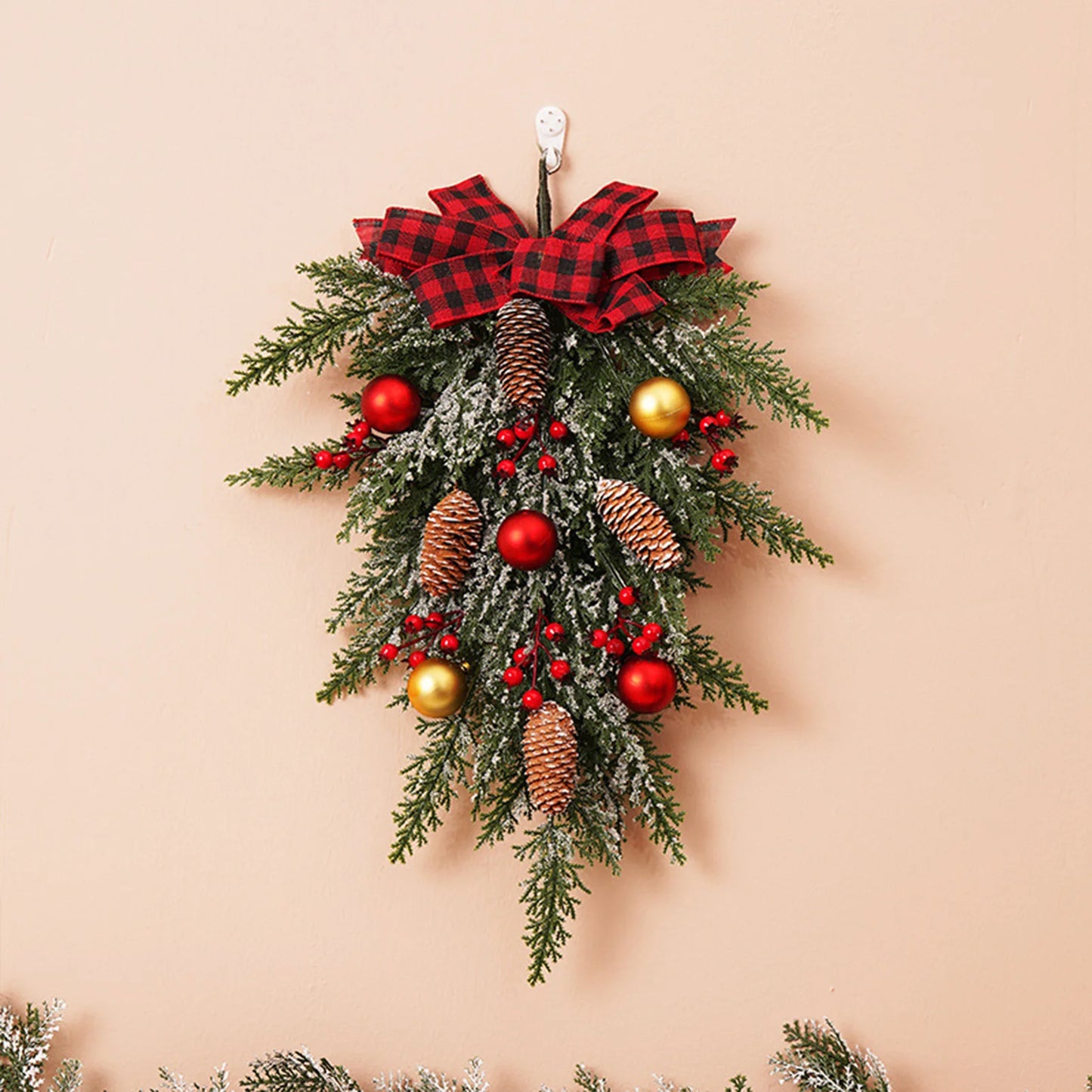 Guirlanda de Natal Enfeites Pendurados Árvore De Natal Layout De Cena De 50 Cm