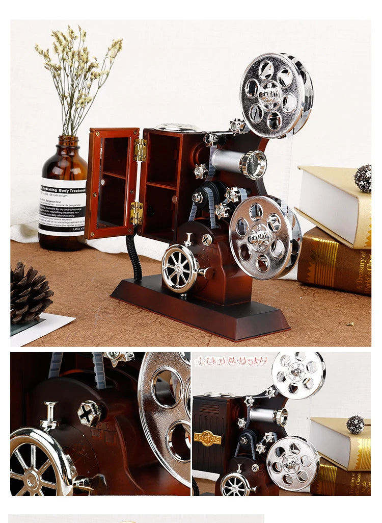 Caixa de música fonógrafo retrô clássico gramofone musical caixa mesa decoração