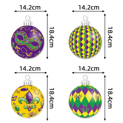 8 Peças de enfeites de baile de carnaval, 4 cm inquebráveis de lantejoulas decoração