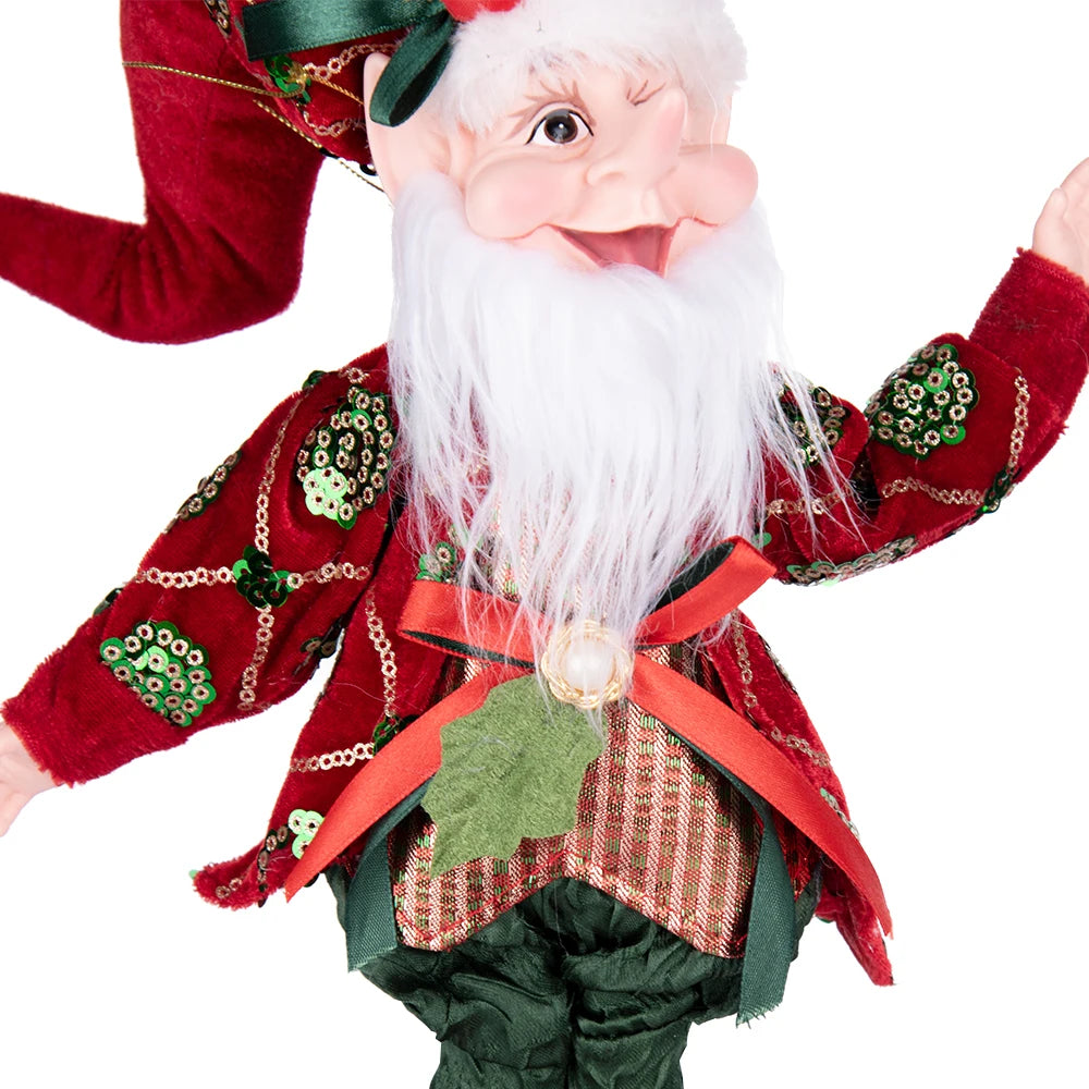 Enfeite Elfo Verde e Vermelho 45cm e 55cm Merita, Personagens Natalinos para Decoração