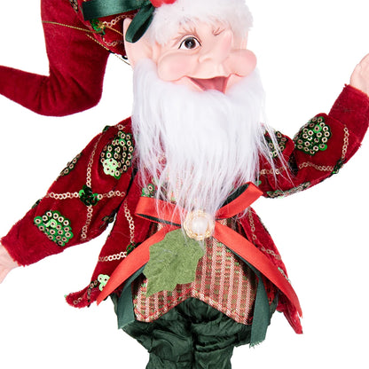 Enfeite Elfo Verde e Vermelho 45cm e 55cm Merita, Personagens Natalinos para Decoração