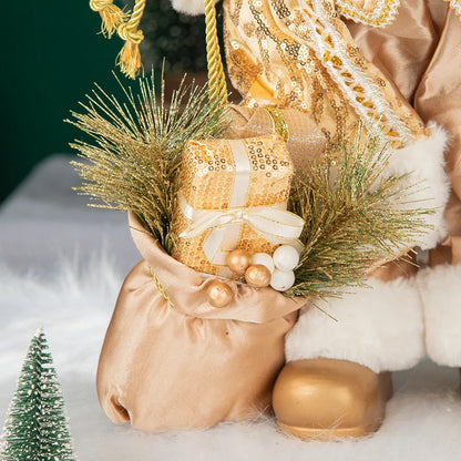 Boneco Papai Noel 60Cm Com Dourado