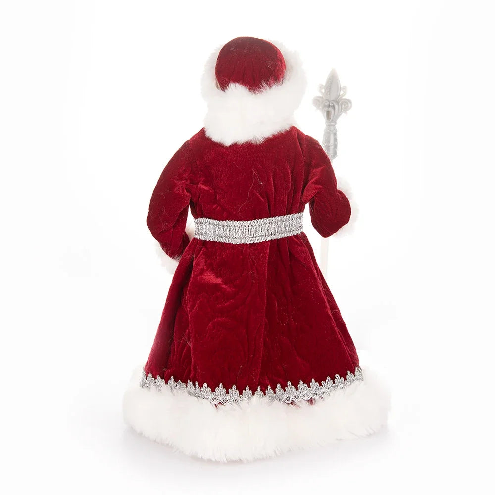 Papai Noel Grande Muñeco Cajado Azul Claro Figura do Papai Noel Ded Moroz Natalino