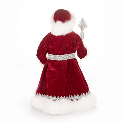 Papai Noel Grande Muñeco Cajado Azul Claro Figura do Papai Noel Ded Moroz Natalino