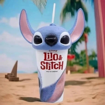 Kit Lilo & Stitch copo colecionável temático Stitch Oficial (Lilo & Stitch) – copo isolado canudo