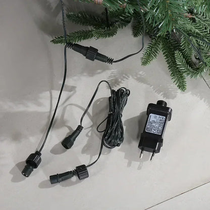 Árvore de Natal Pré-Iluminada 2 Metros Árvore Decorativa Artificial Verde Articulada LED