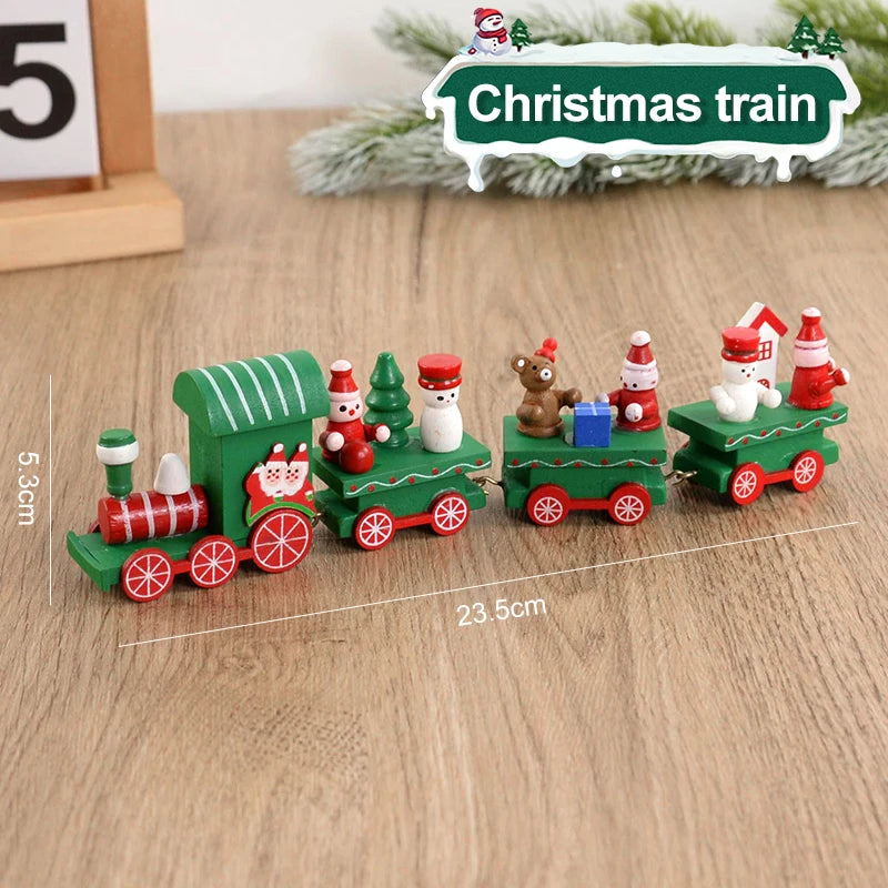 Trenzinho de Natal de Madeira Enfeite Decorativo de Mesa Mdf 25cm