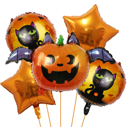 Decoração de balões de Halloween | Decoração de balão de aranha de abóbora Halloween
