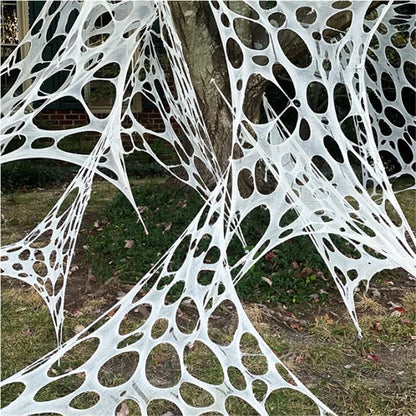 Decorações de teia de aranha para o dia das bruxas ao ar livre – Decoração de teia aranha
