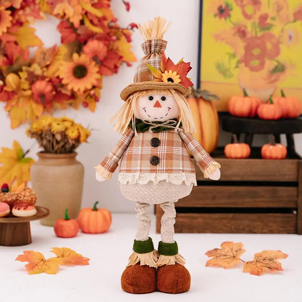 Decorações de espantalho de Ação de Graças, decorações de outono, feito à mão, colheita