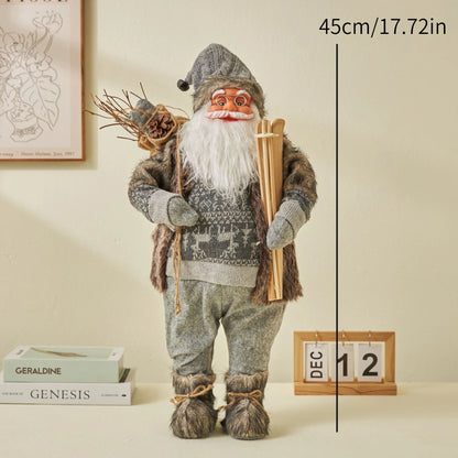 Enfeite Papai Noel Natal Estatuetas de Papai Noel | Figura de Natal de Papai Noel em pé