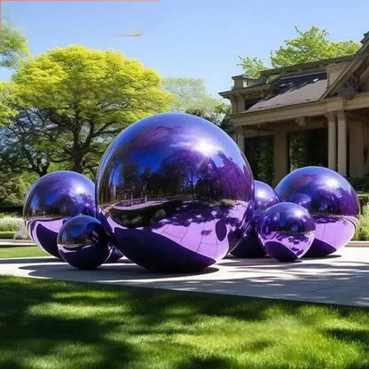 Bola de espelhos para shopping Bola de espelhos inflável, balão gigante espelhado prateado