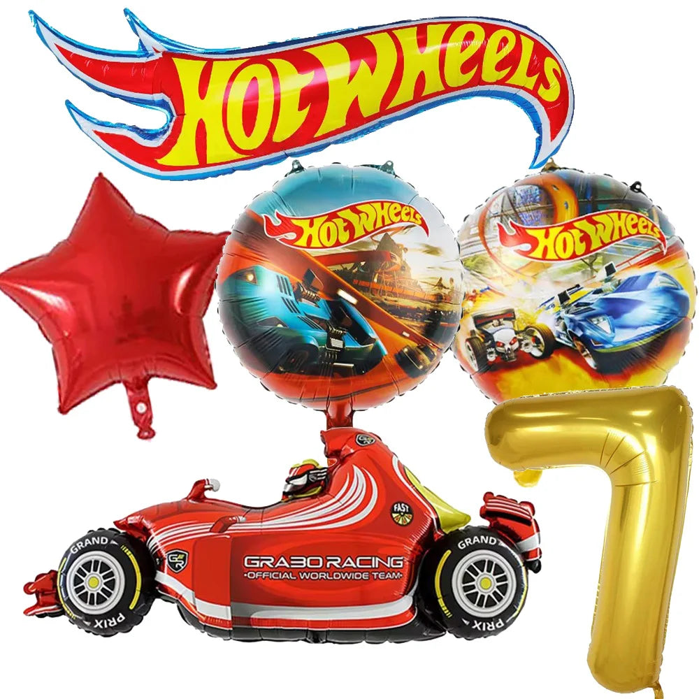 Kit Festa Hot Wheels Conjunto de decoração para festa de aniversário com toalha de mesa