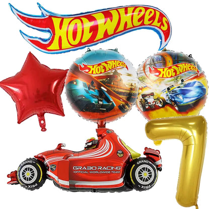 Kit Festa Hot Wheels Conjunto de decoração para festa de aniversário com toalha de mesa