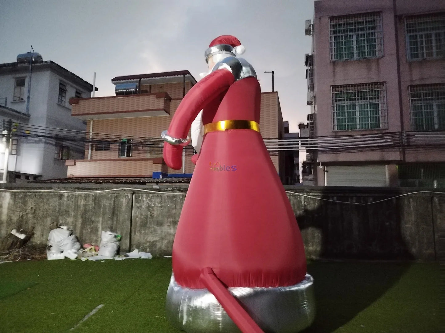 Papai Noel Inflável Enfeite Natal Grande Papai Noel Ar livre Inflável Natal