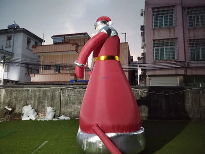 Papai Noel Inflável Enfeite Natal Grande Papai Noel Ar livre Inflável Natal