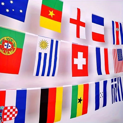 Bandeira de corda de 32 países bandeira internacional bandeira Copa do Mundo