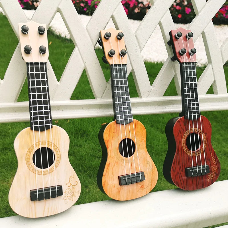 Decorações de instrumentos musicais Mini Guitarra 4 Cordas