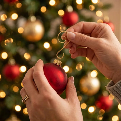Gancho S para árvore de Natal Pacote com 100 Ganchos de Enfeite Verde Cabides de Natal