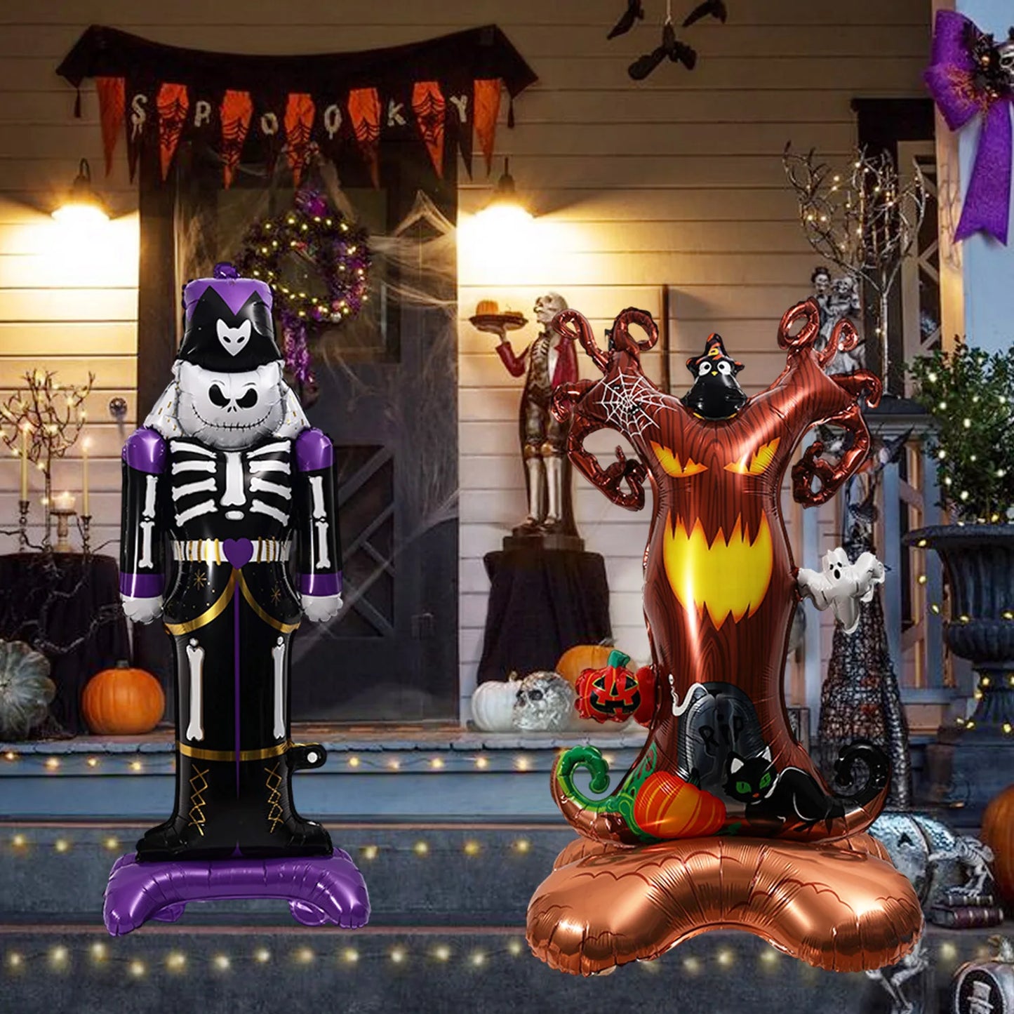 6 Pés Halloween inflável corpo caveira decoração ao ar livre inflável quintal corpo caveira