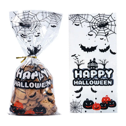 Sacolas de Celofane de Halloween, 50 Peças de Doces ou Travessuras Torções Halloween