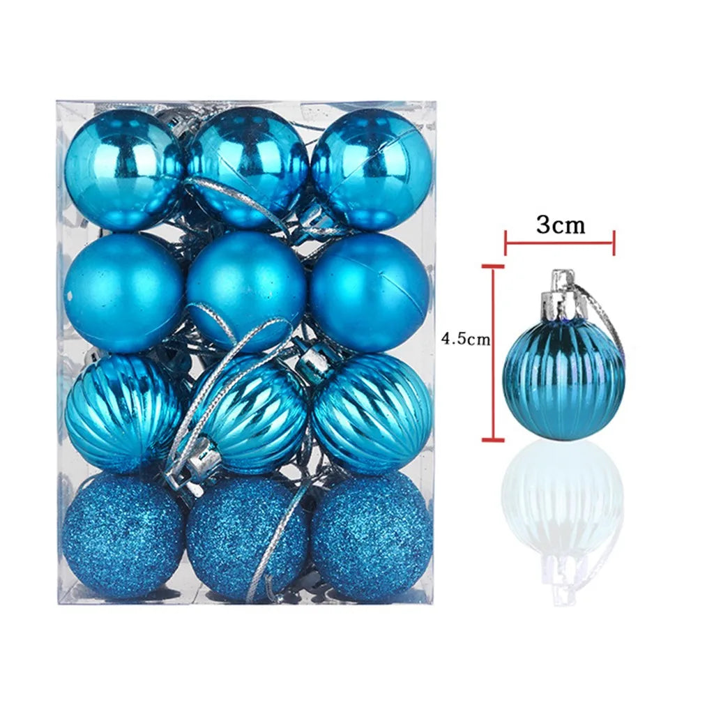 Bolas de Decoração de Natal 24 Peças de Bolas de Enfeite de Árvore de Natal Decorações