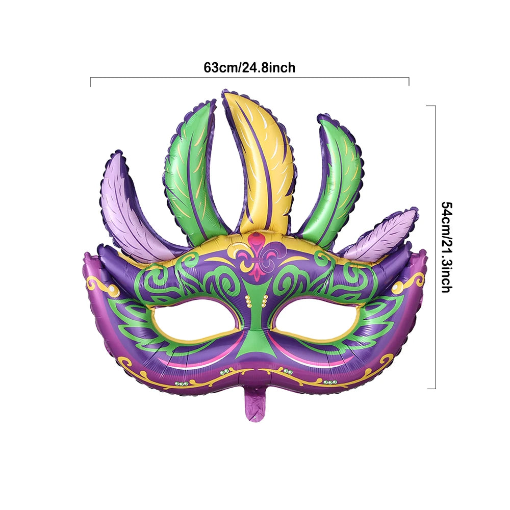 Máscara de Carnaval Balões de Folha Máscara Carnaval 1/2 peças máscaras festa carnaval