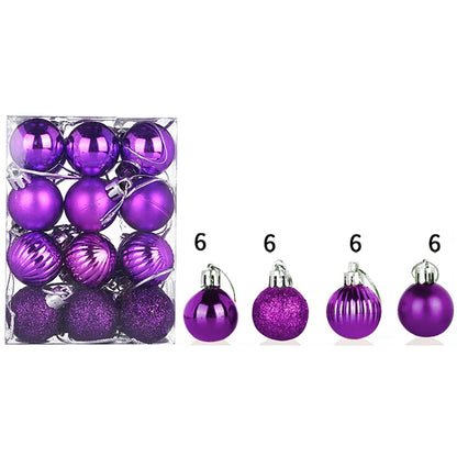 Bolas de Decoração de Natal 24 Peças de Bolas de Enfeite de Árvore de Natal Decorações