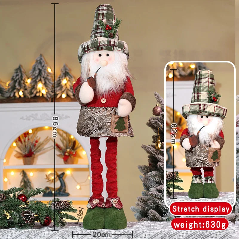 Boneco de Neve Alce em Pé, Boneco com Chapéu de Serapilheira, Pelúcia para Decoração