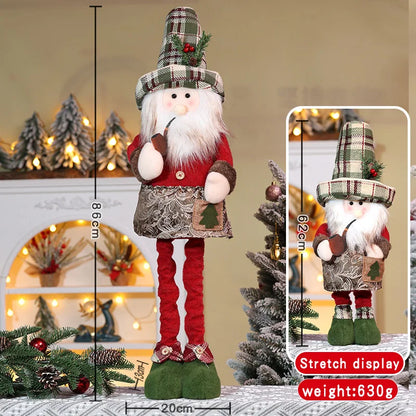 Boneco de Neve Alce em Pé, Boneco com Chapéu de Serapilheira, Pelúcia para Decoração