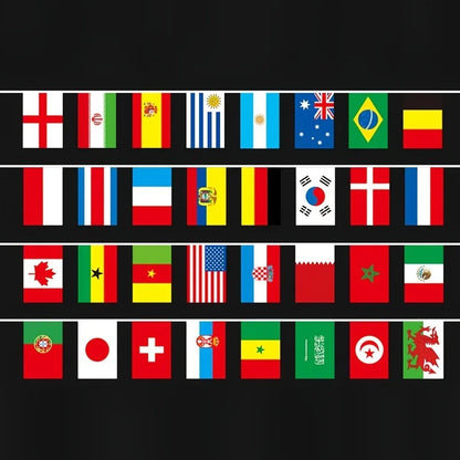 Bandeira de corda de 32 países bandeira internacional bandeira Copa do Mundo