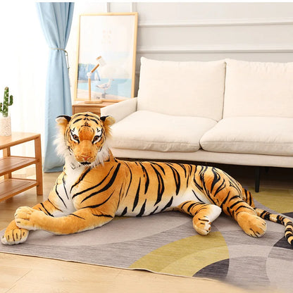 Gigante vida real tigre pelúcia gigante tigre branco para decoração, adorável tigre