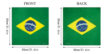 Bandana Do Brasil Bandeira Do Brasil Copa Do Mundo 21*21cm Verde Bandeira Do Brasil