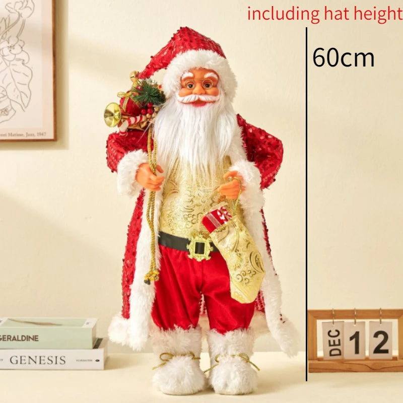 Papai Noel Papai Noel grande de 60cm, decoração de Feliz Natal para Lar, Feliz Ano Novo