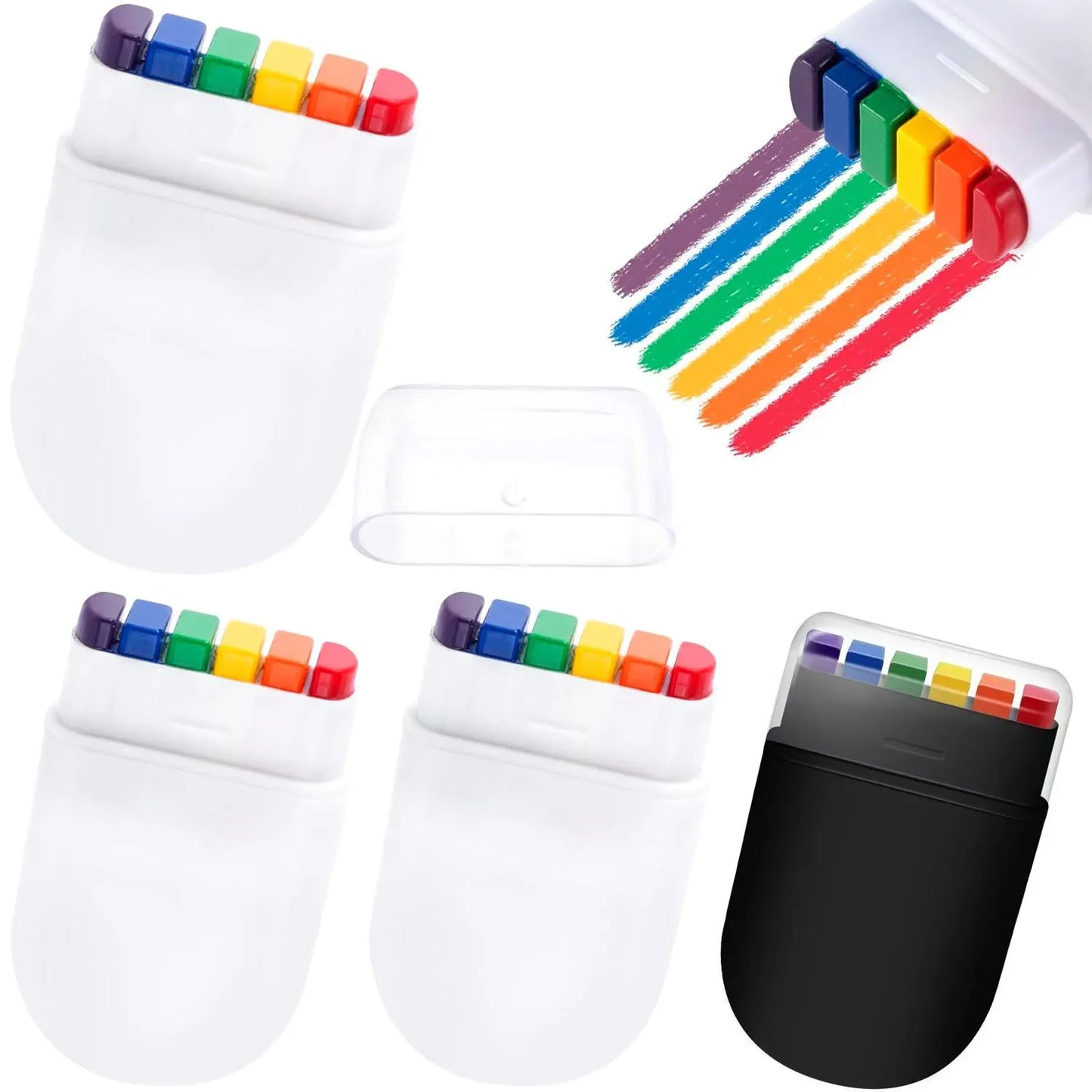 Caneta rosto bandeira torcida, caneta maquiagem para pintar uma bandeira no rosto, 6 cor