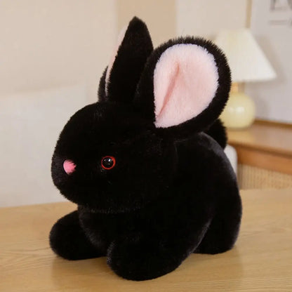 Coelho de 15/20 cm, adorável posição de deitada travesseiro fofo de abraço e confortável