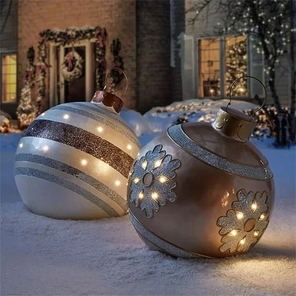 Bola de Natal inflável Genérica de PVC para Áreas Externas, Enfeite Árvore Natal 60cm