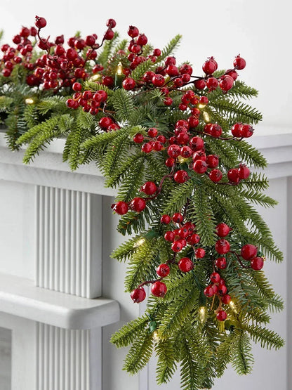 Guirlanda de Natal para porta da frente, decoração de guirlanda de Natal, guirlanda Natal