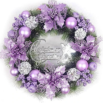 10 Peças de flores artificiais de poinsétia com glitter de Natal, decorações de flores