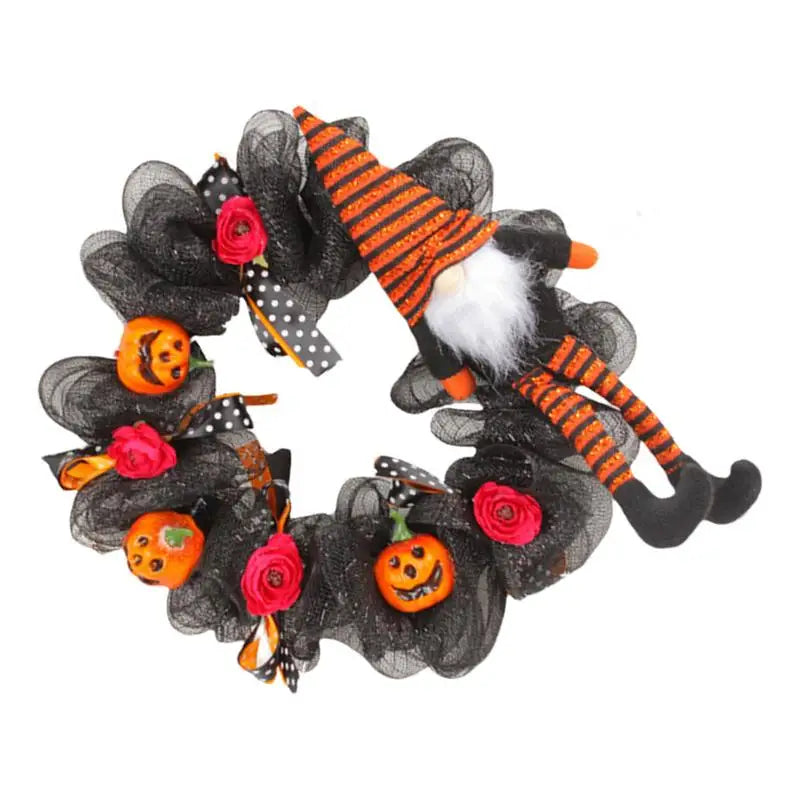 Decoração de guirlanda de Halloween, guirlandas de 35,5 cm para decoração de bruxa