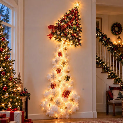 Luminária de Parede Caminho Mágico de Natal, Decoração de Parede com Cena Natalina em LED 3D Brilhante