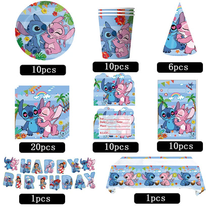 Kit Decoração Festa de Aniversário Infantil Stitch Doces