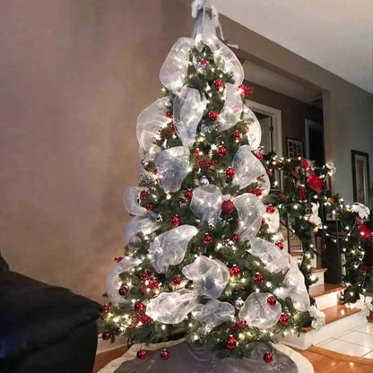 Rolo De Tecido De Malha De Natal Branco Decoração