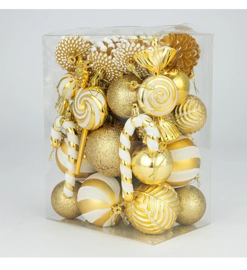 Bola de natal 36 peças enfeites de bola de Natal em formato especial, decoração de festa