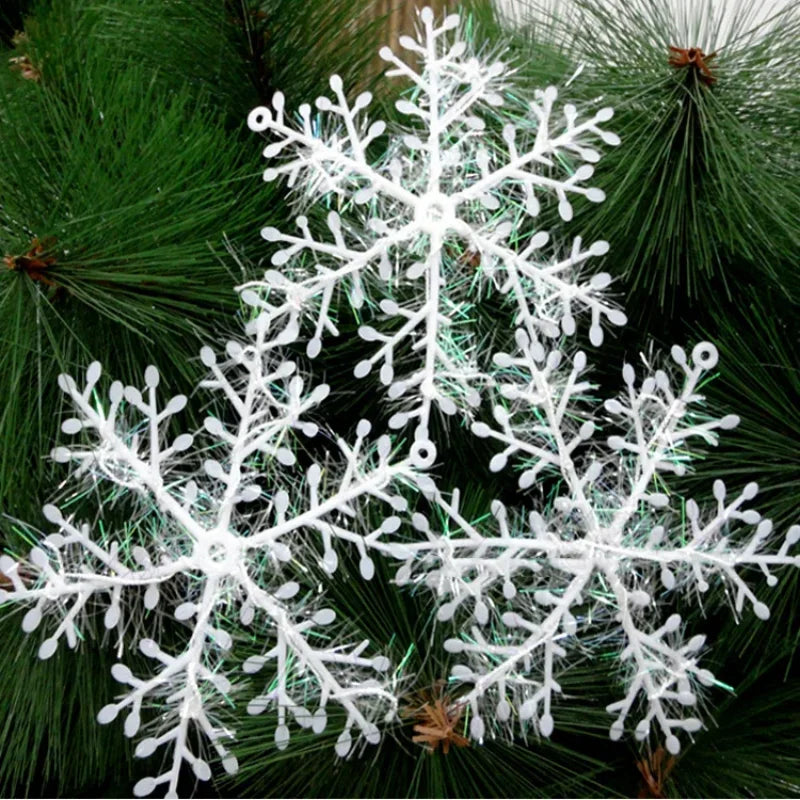 Decoração de Árvore de Natal Flocos de Neve Pendurados Decoração de Natal Decorações
