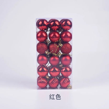 Bola de Natal conjunto de 36 peças de enfeite de árvore de Natal de 4 cm para aumentar