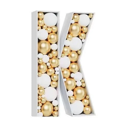 Letras Gigante Moldura para balões, moldura de mosaico de 73 cm, balões reutilizáveis