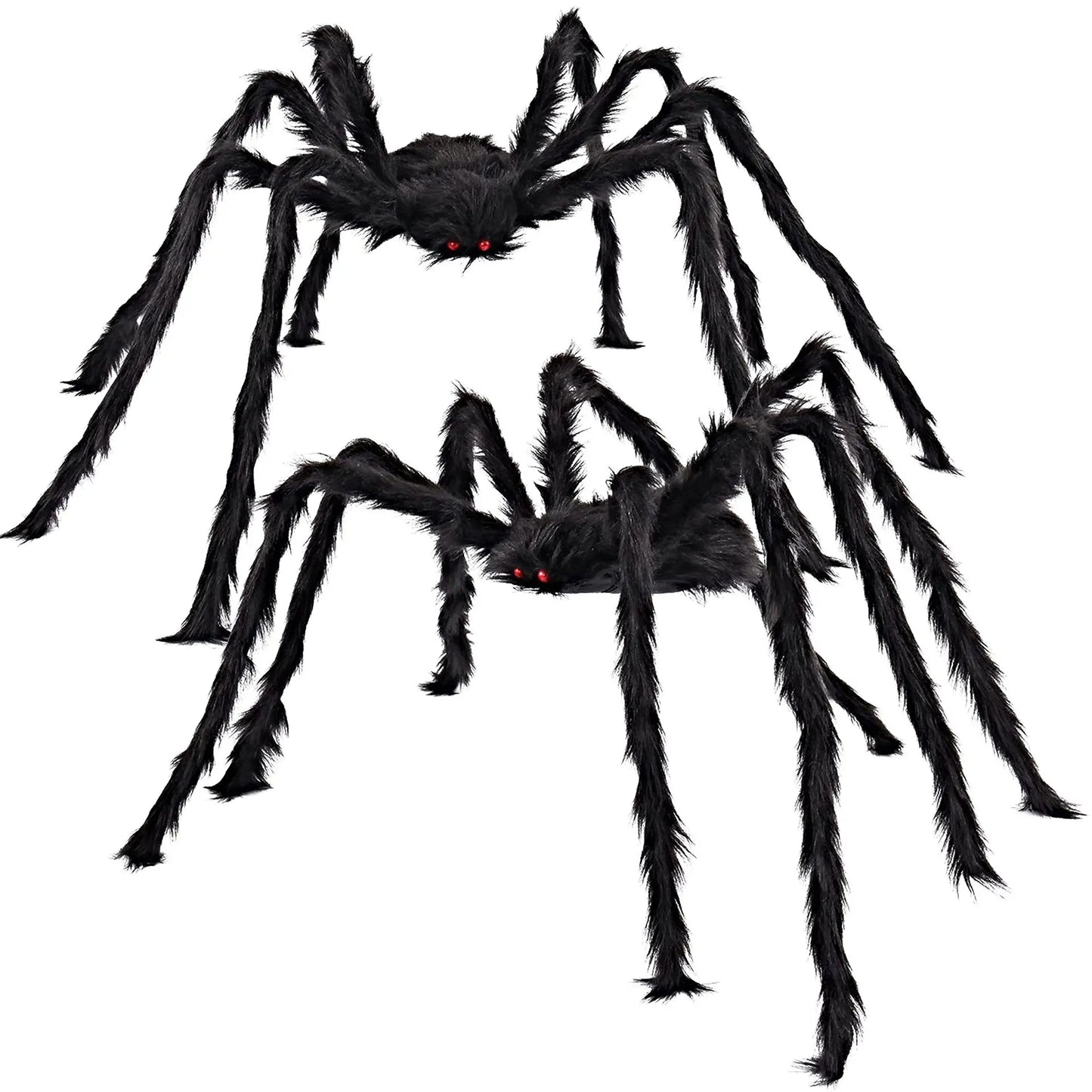 Aranhas Grandes Iluminadas de Halloween Adereços de Aranha Peluda Realista Halloween