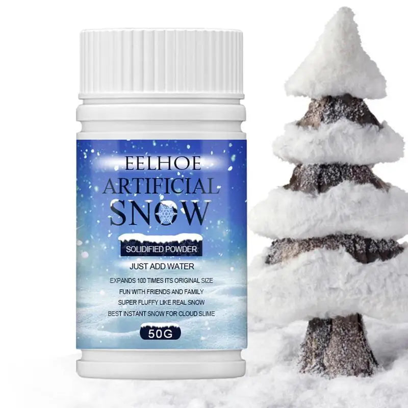 Neve artificial | Pó de neve falso instantâneo inverno para brincar | Neve artificial útil natal