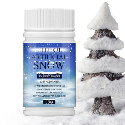 Neve artificial | Pó de neve falso instantâneo inverno para brincar | Neve artificial útil natal